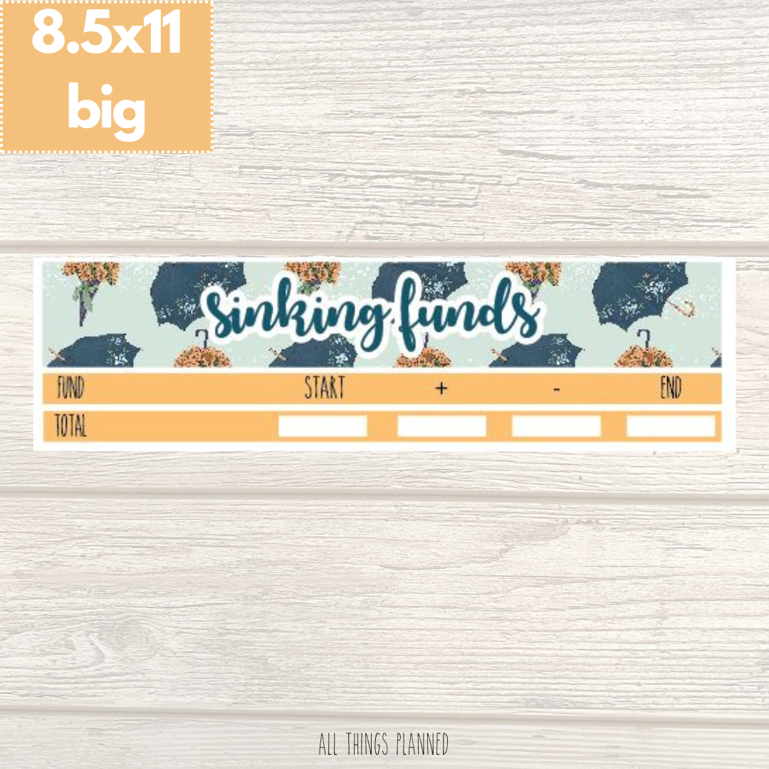 8.5x11 | Big | May (Golden Rain) Sinking Funds Tracker