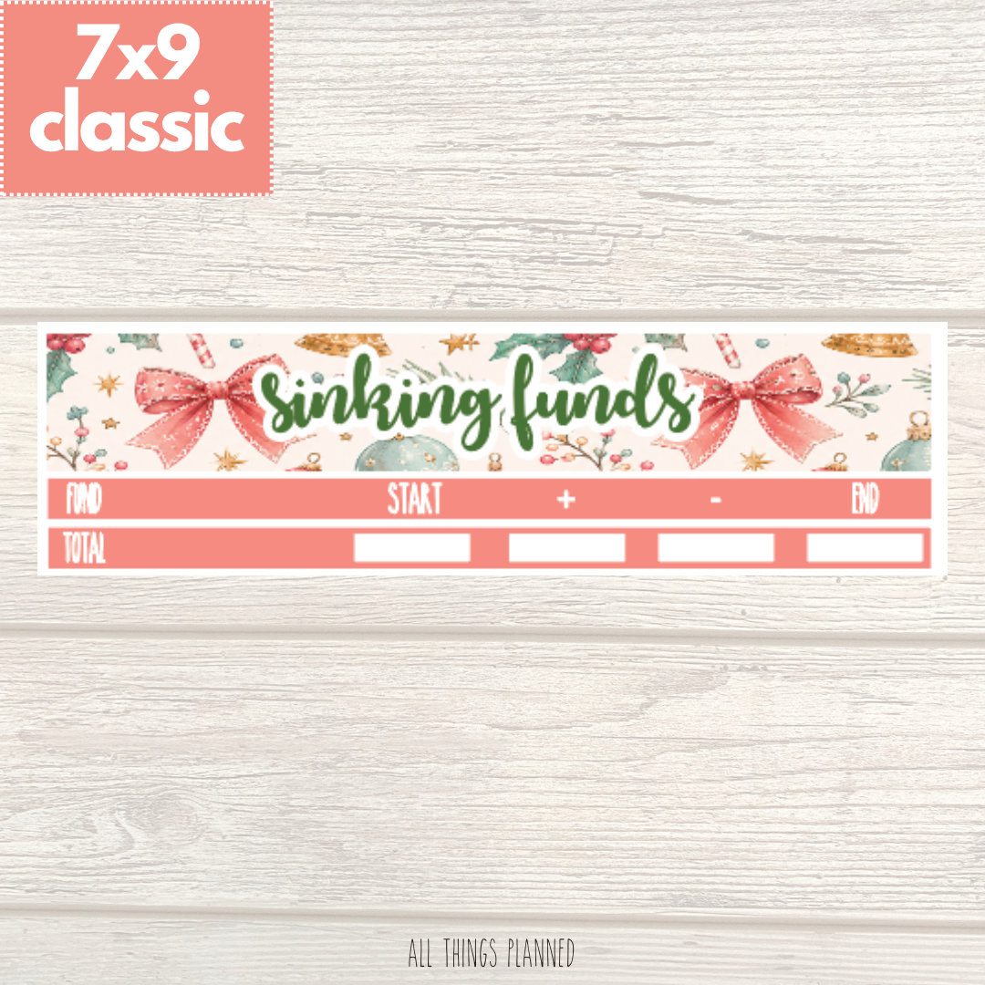 7x9 | Classic | Dec. (Christmas) Sinking Funds Tracker