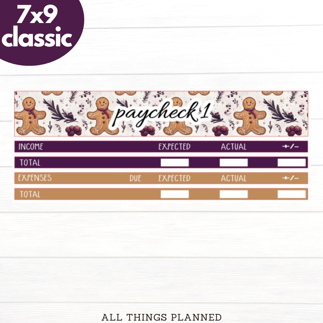 7x9 | Classic | Dec (Gingerbread) Paychecks