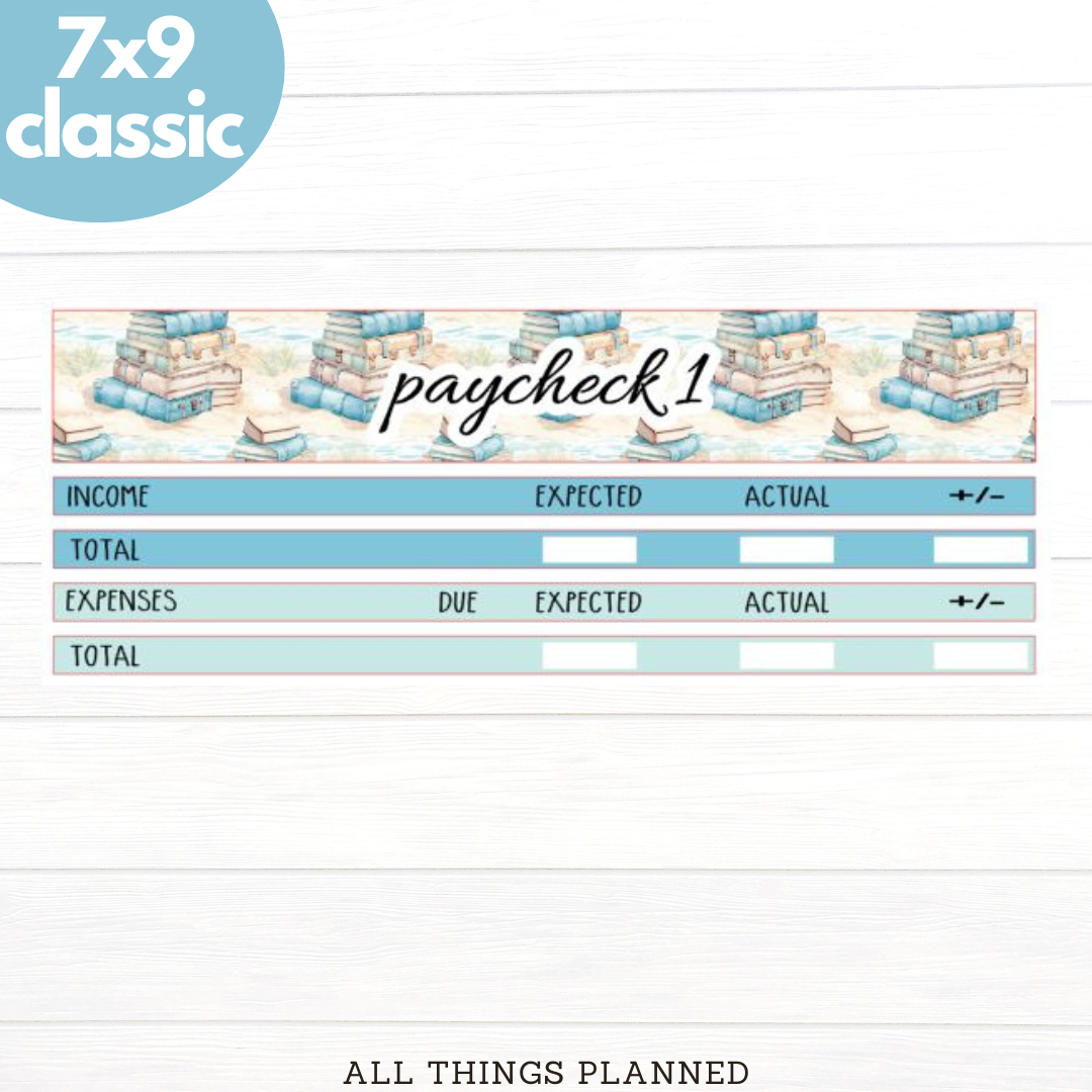 7x9 | Classic | July (Beach Books) Paychecks