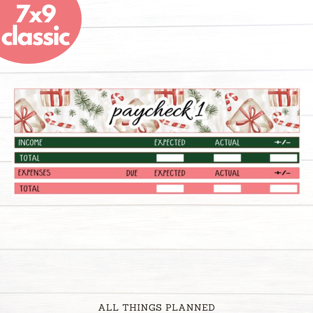 7x9 | Classic | Dec (Christmas Presents) Paychecks