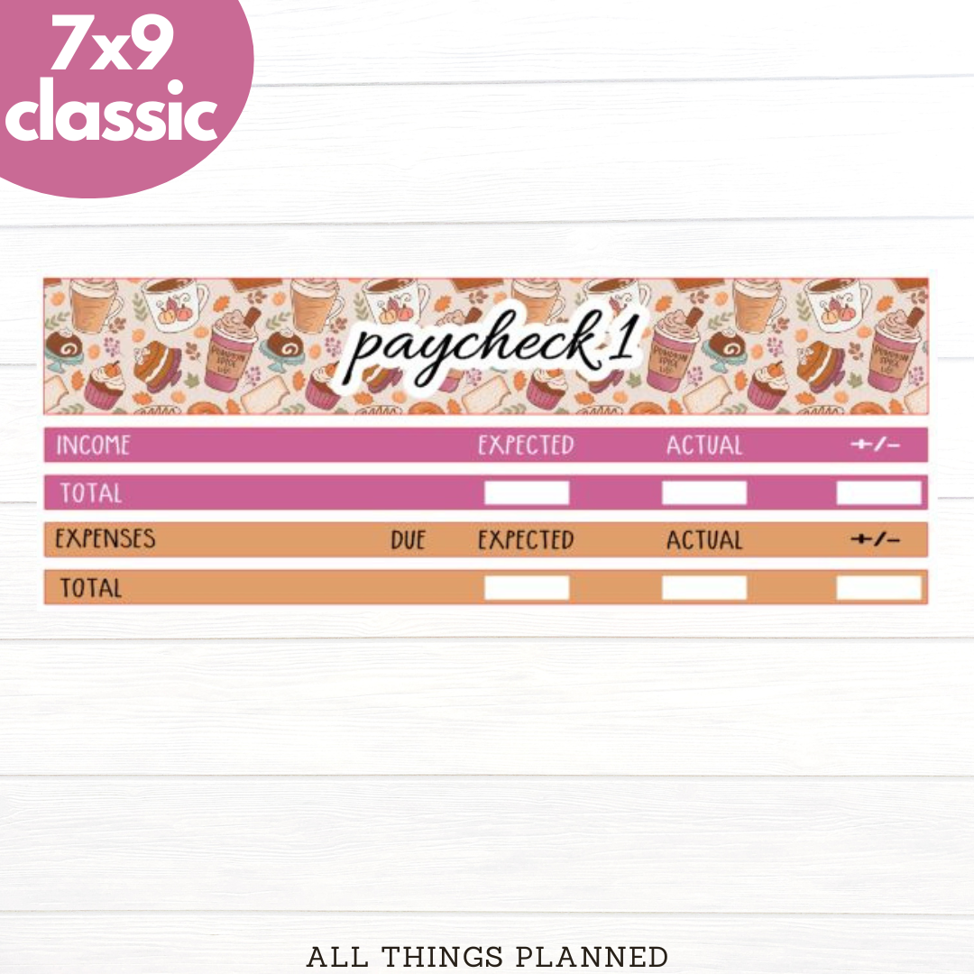 7x9 | Classic | Nov (Thanksgiving) Paychecks