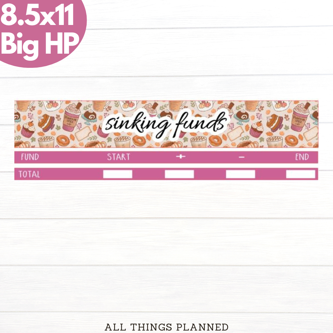 8.5x11 | Big | Nov (Thanksgiving) Sinking Funds Tracker