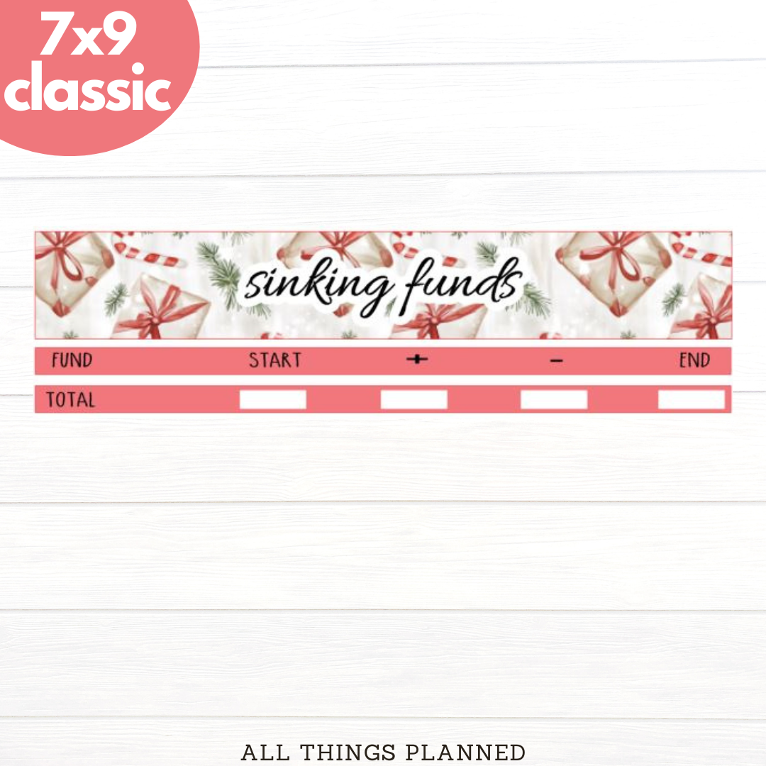 7x9 | Classic | Dec (Christmas Presents) Sinking Funds Tracker