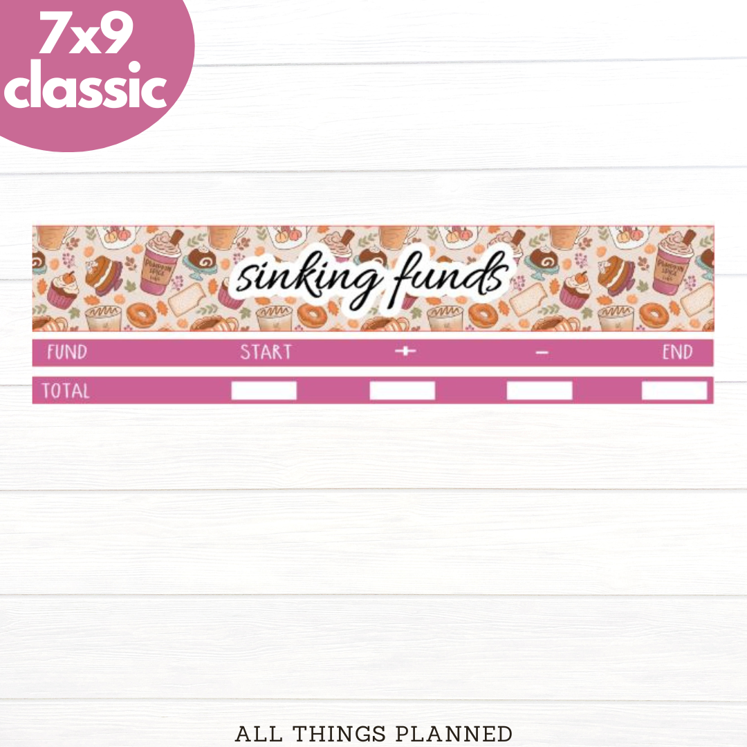 7x9 | Classic | Nov (Thanksgiving) Sinking Funds Tracker