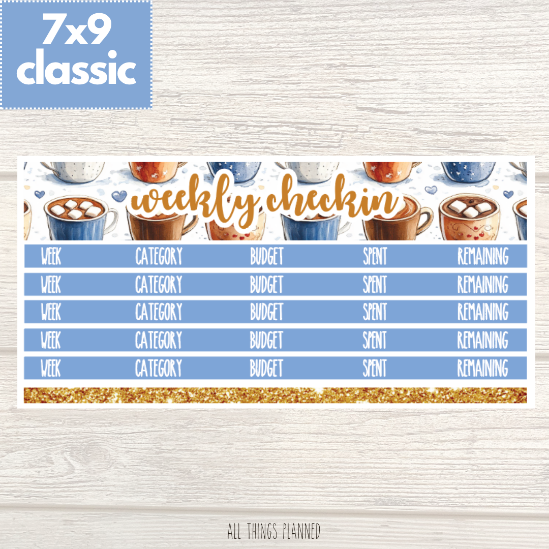 7x9 | Classic | Dec. (Cozy Cups) Weekly Check-In
