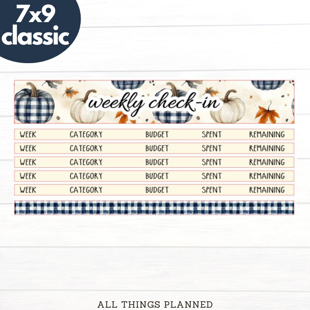 7x9 | Classic | Nov (Fall Cottage) Weekly Check-In