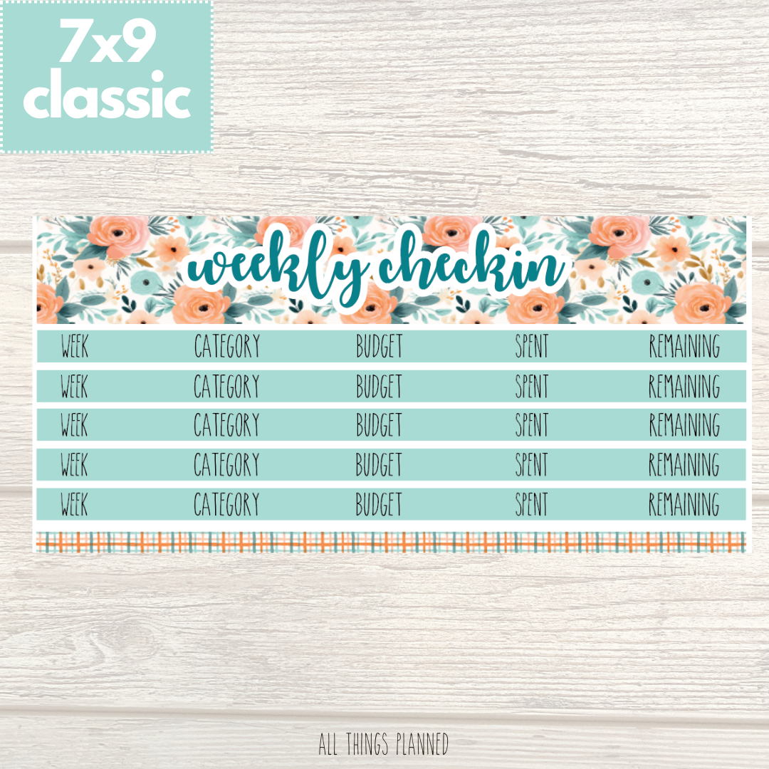 7x9 | Classic | Aug. (Summer Bloom) Weekly Check-In