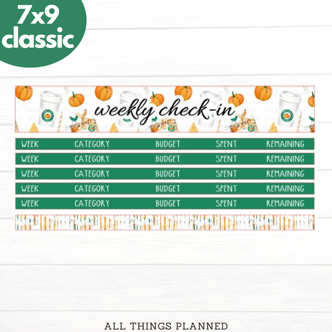 7x9 | Classic | Sept (Starbies) Weekly Check-In