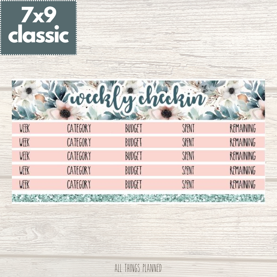 7x9 | Classic | Feb. (Winter Florals) Weekly Check-In