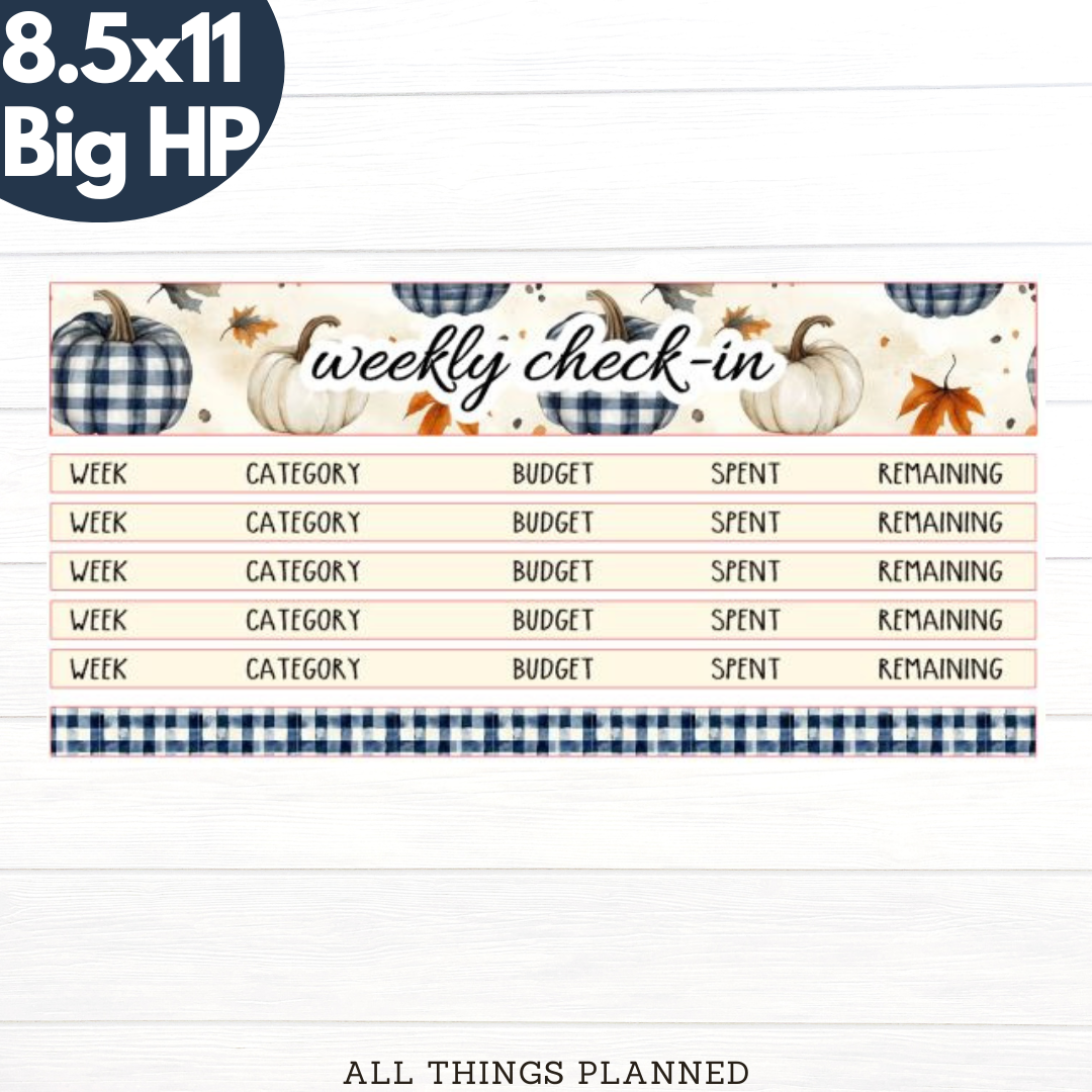 8.5x11 | Big | Nov (Fall Cottage) Weekly Check-In