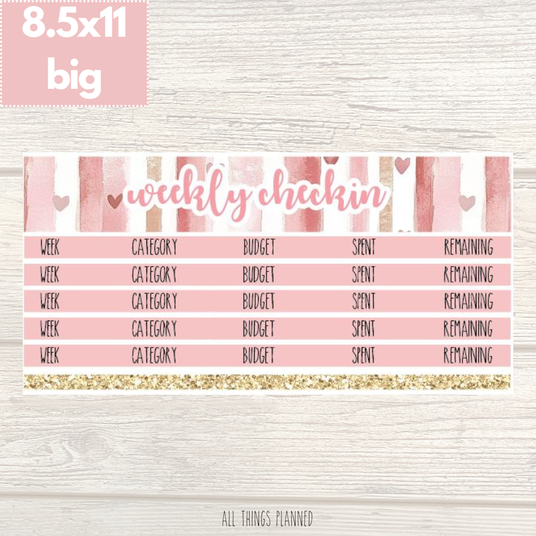 8.5x11 | Big | Feb. (Love Bliss) Weekly Check-In