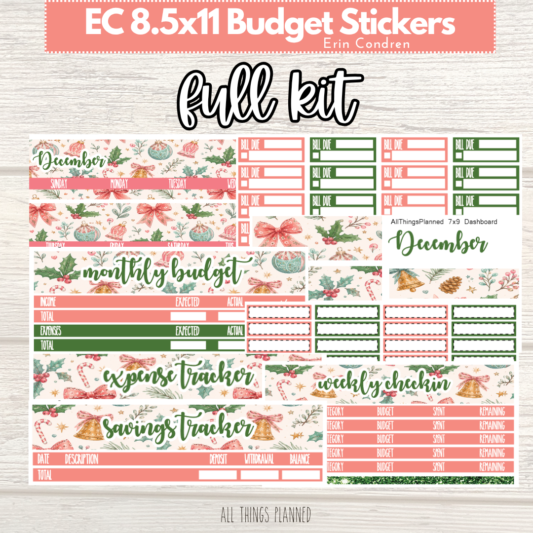 8.5x11 EC Dec. (Christmas) FULL Budget Kit BUNDLE