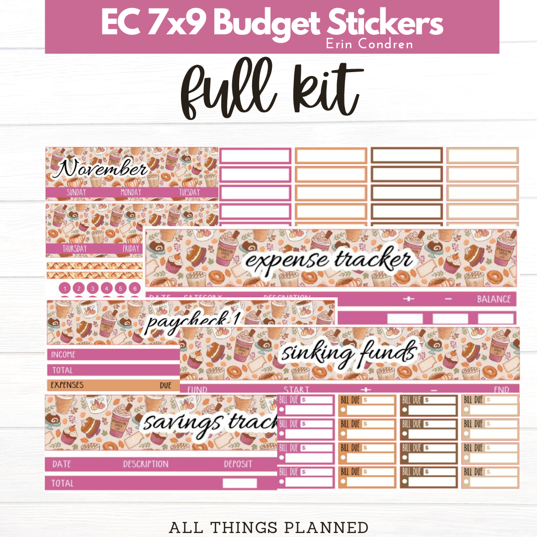7x9 Nov (Thanksgiving) Budget Kit BUNDLE