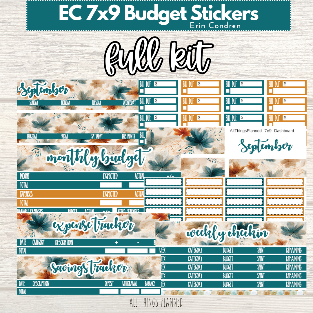 7x9 Sept. (Dreamy Fall) FULL Budget Kit BUNDLE