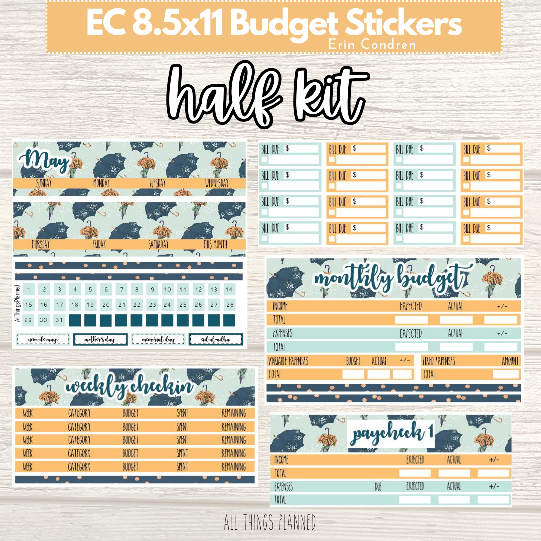8.5x11 EC May (Golden Rain) HALF Budget Kit BUNDLE
