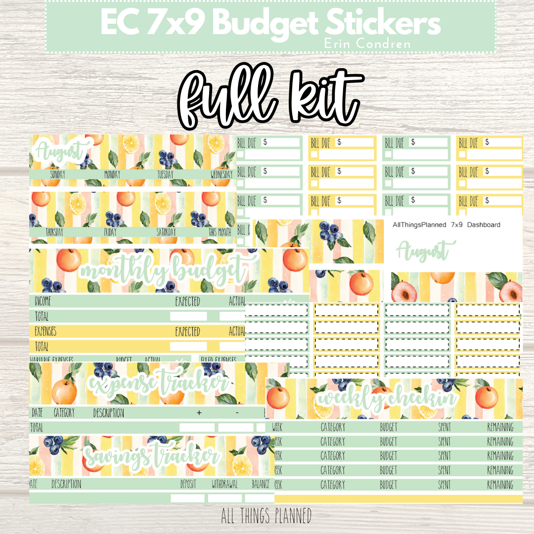 7x9 Aug. (Tutti Fruiti) FULL Budget Kit BUNDLE