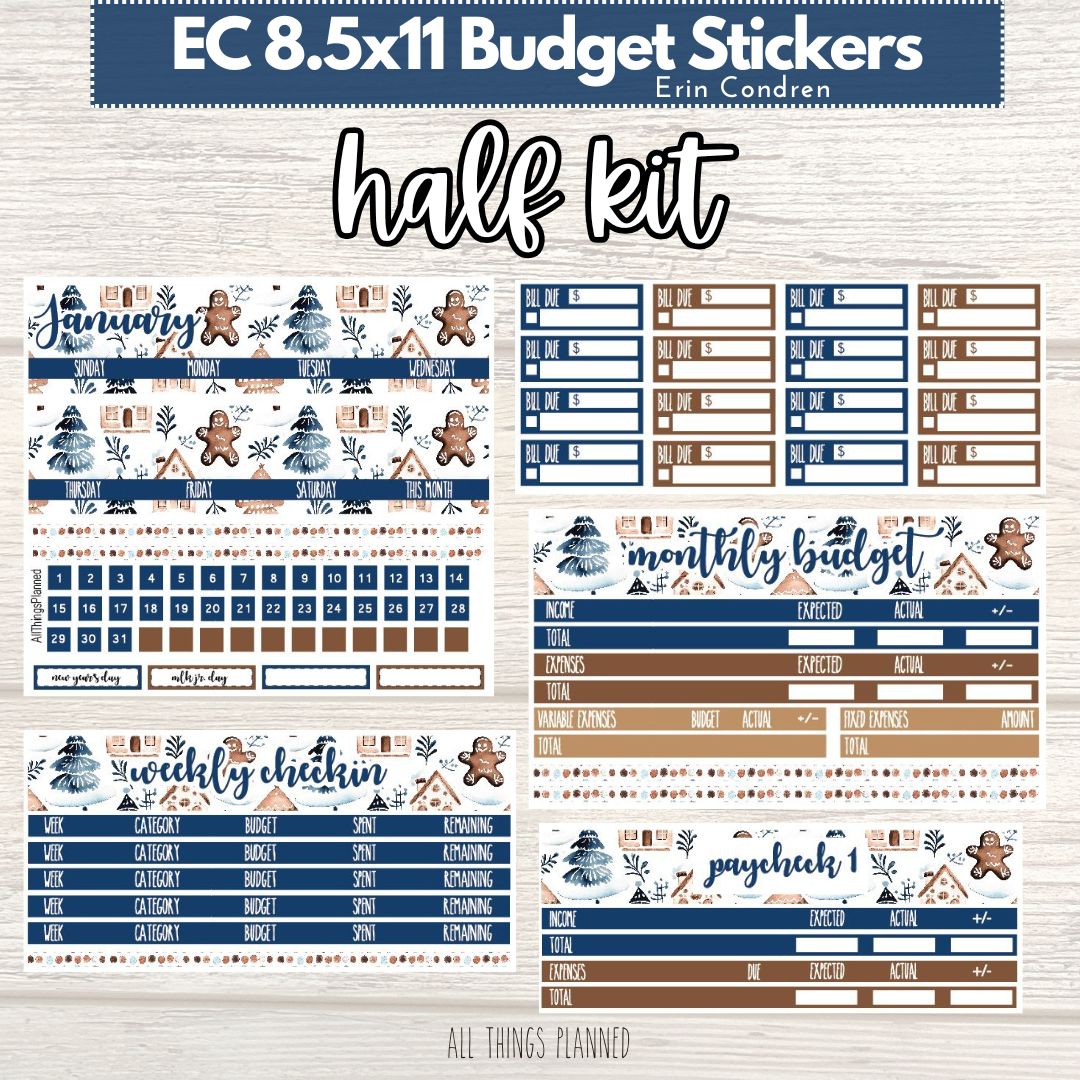8.5x11 EC Jan. (Wonderland) HALF Budget Kit BUNDLE