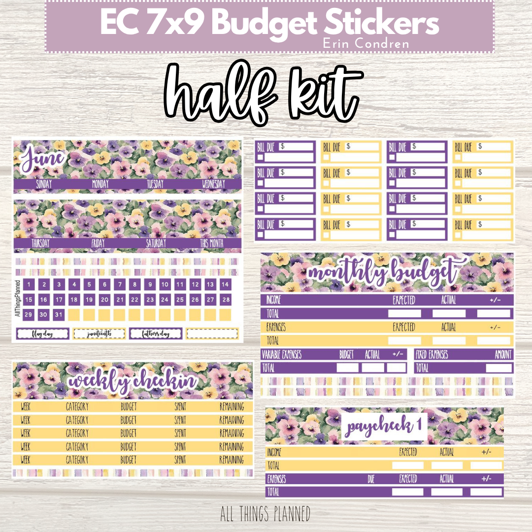 7x9 June (Summer Florals) HALF Budget Kit BUNDLE