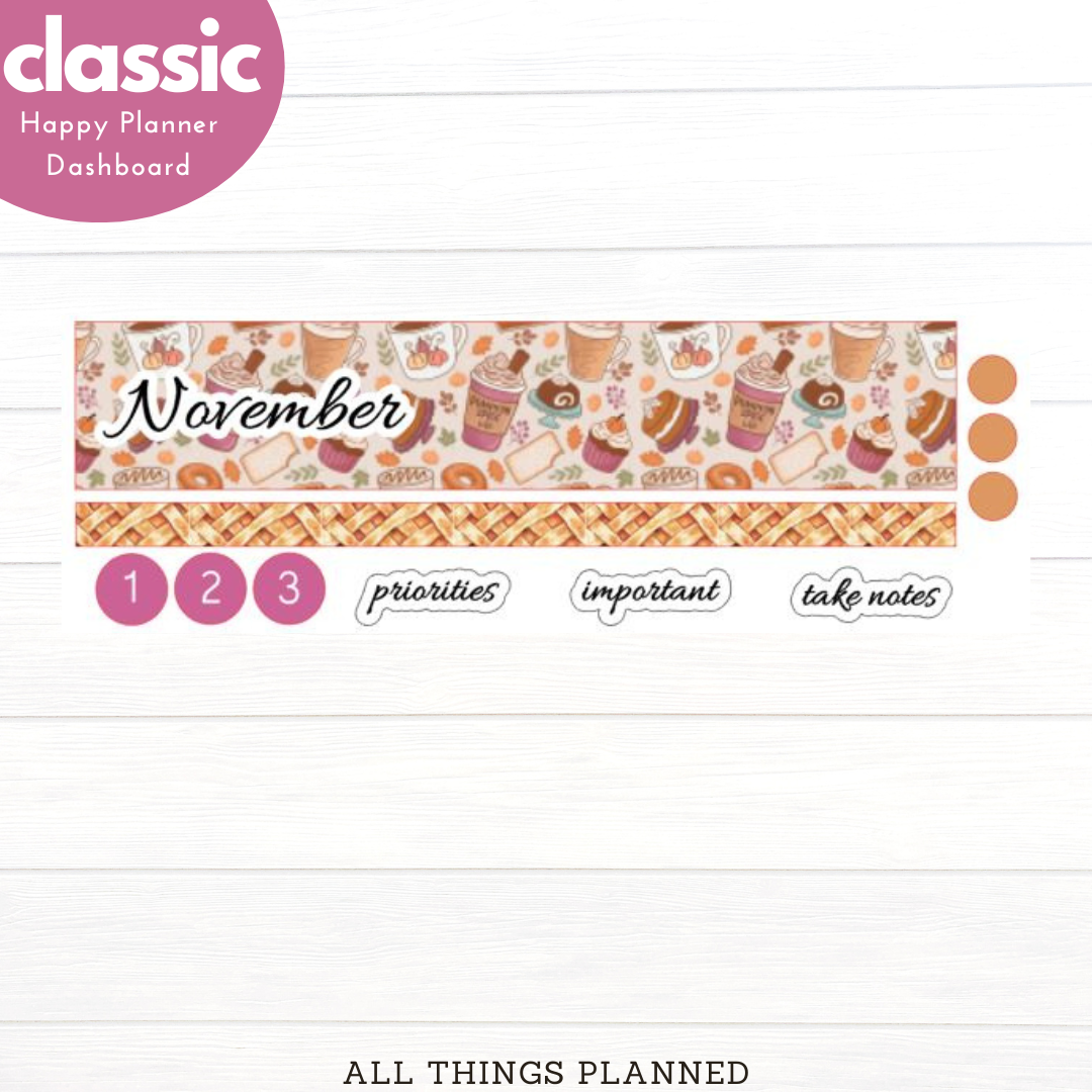 Classic Nov (Thanksgiving) Dashboard