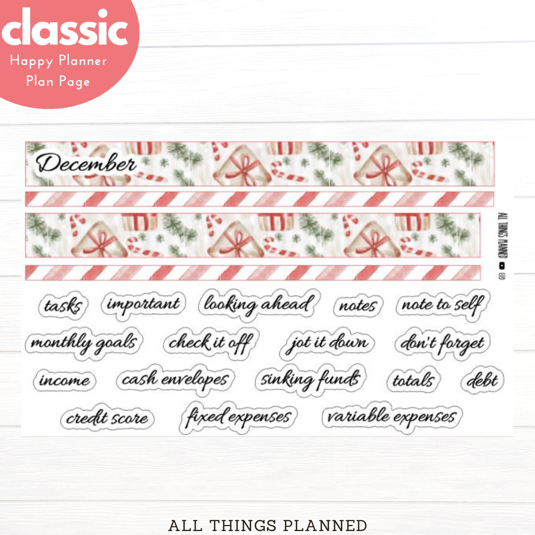 Classic Dec (Christmas Presents) Planning Page