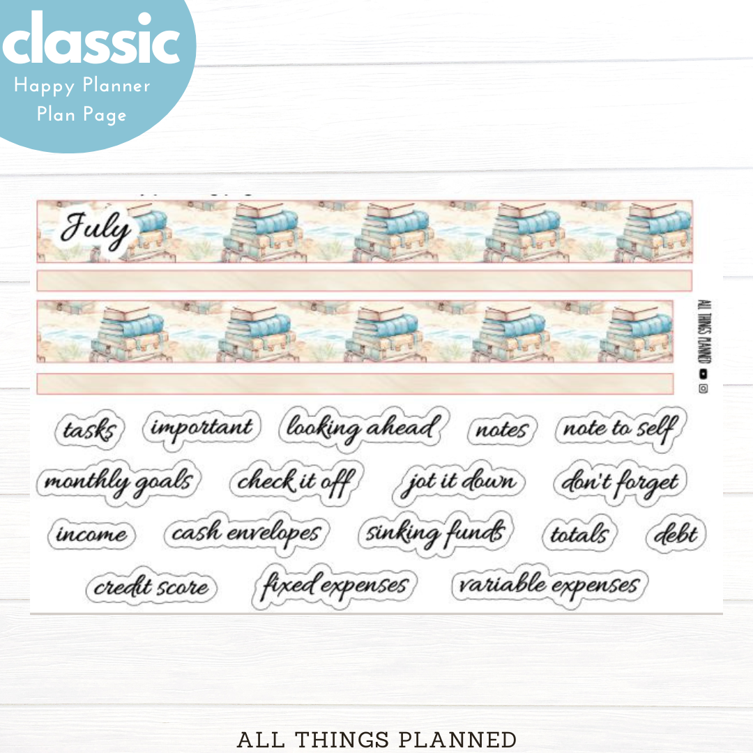 Classic July (Beach Books) Planning Page