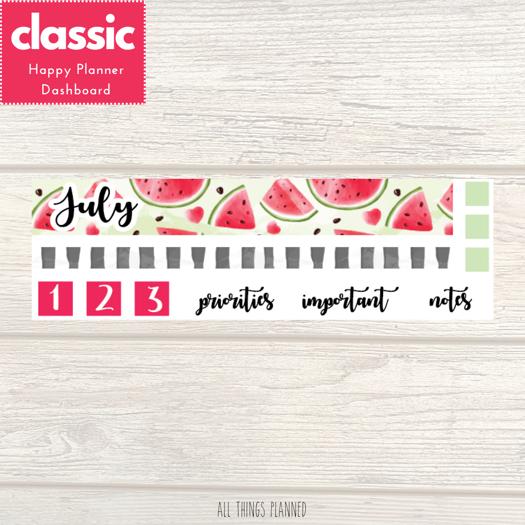 Classic July (Watermelon) Dashboard