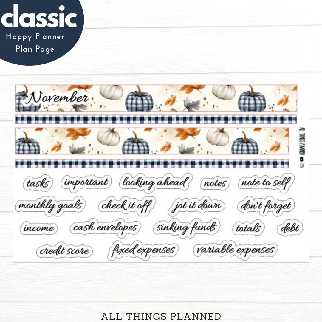 Classic Nov (Fall Cottage) Planning Page