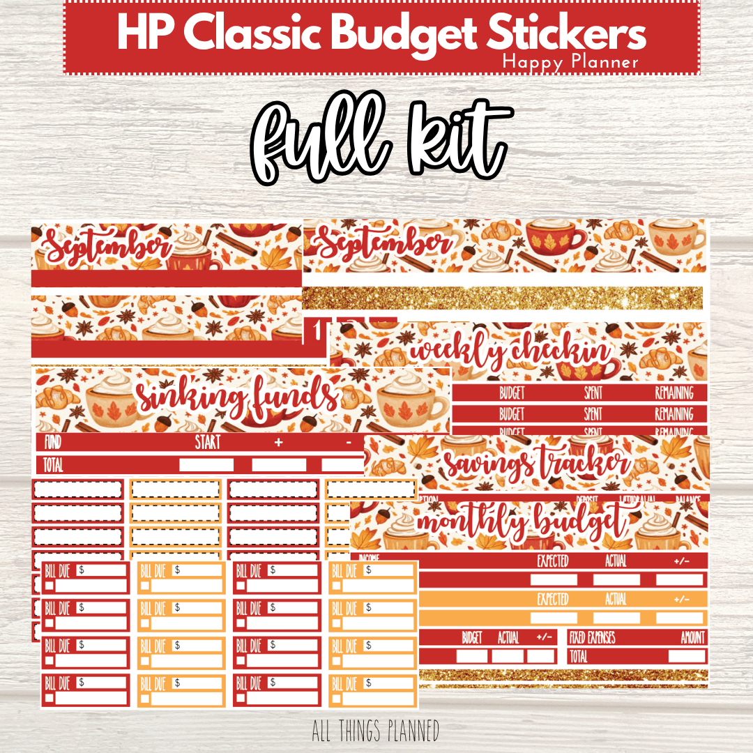 Classic Sept. (Fall Latte) FULL Budget Kit BUNDLE