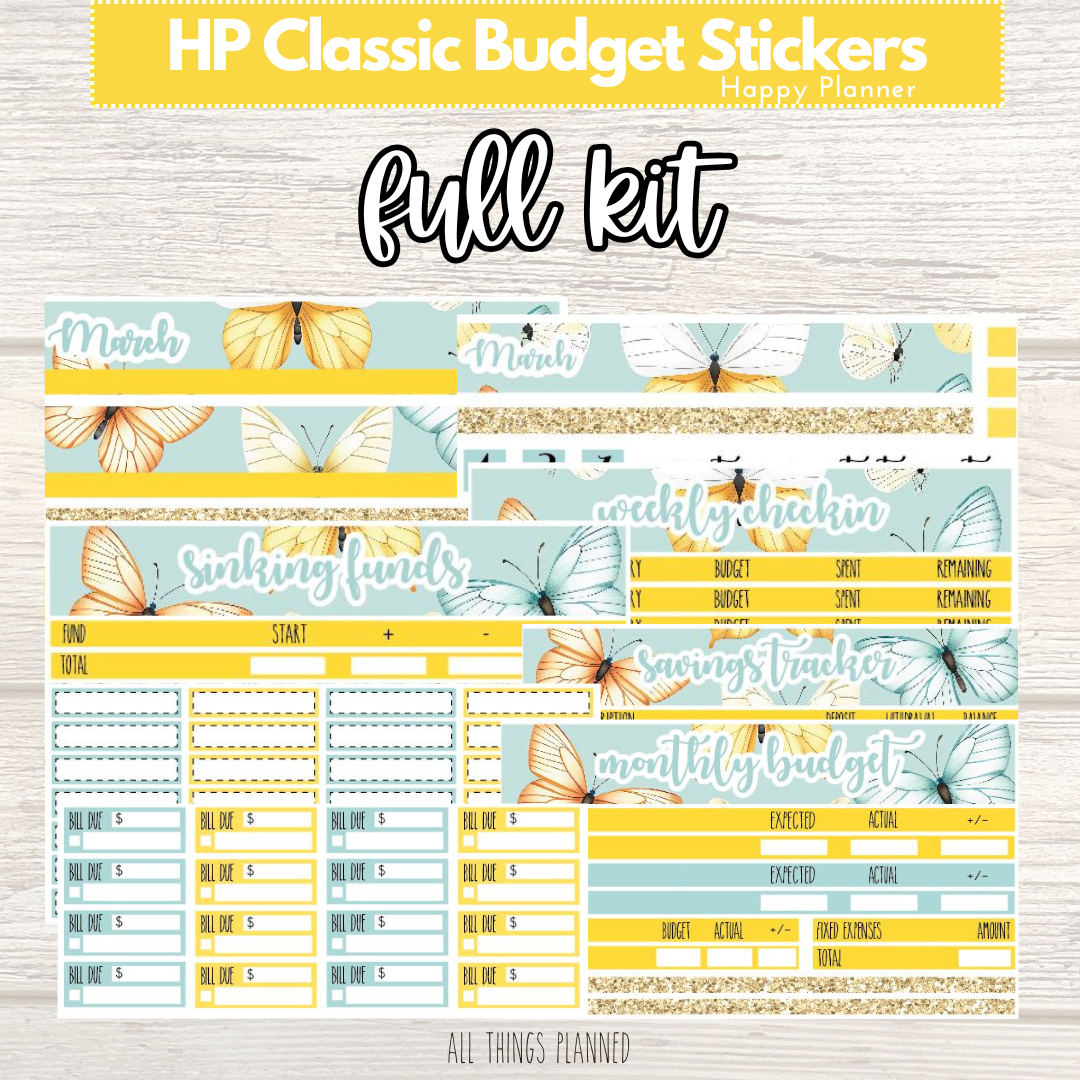 Classic Mar. (Butterflies) FULL Budget Kit BUNDLE