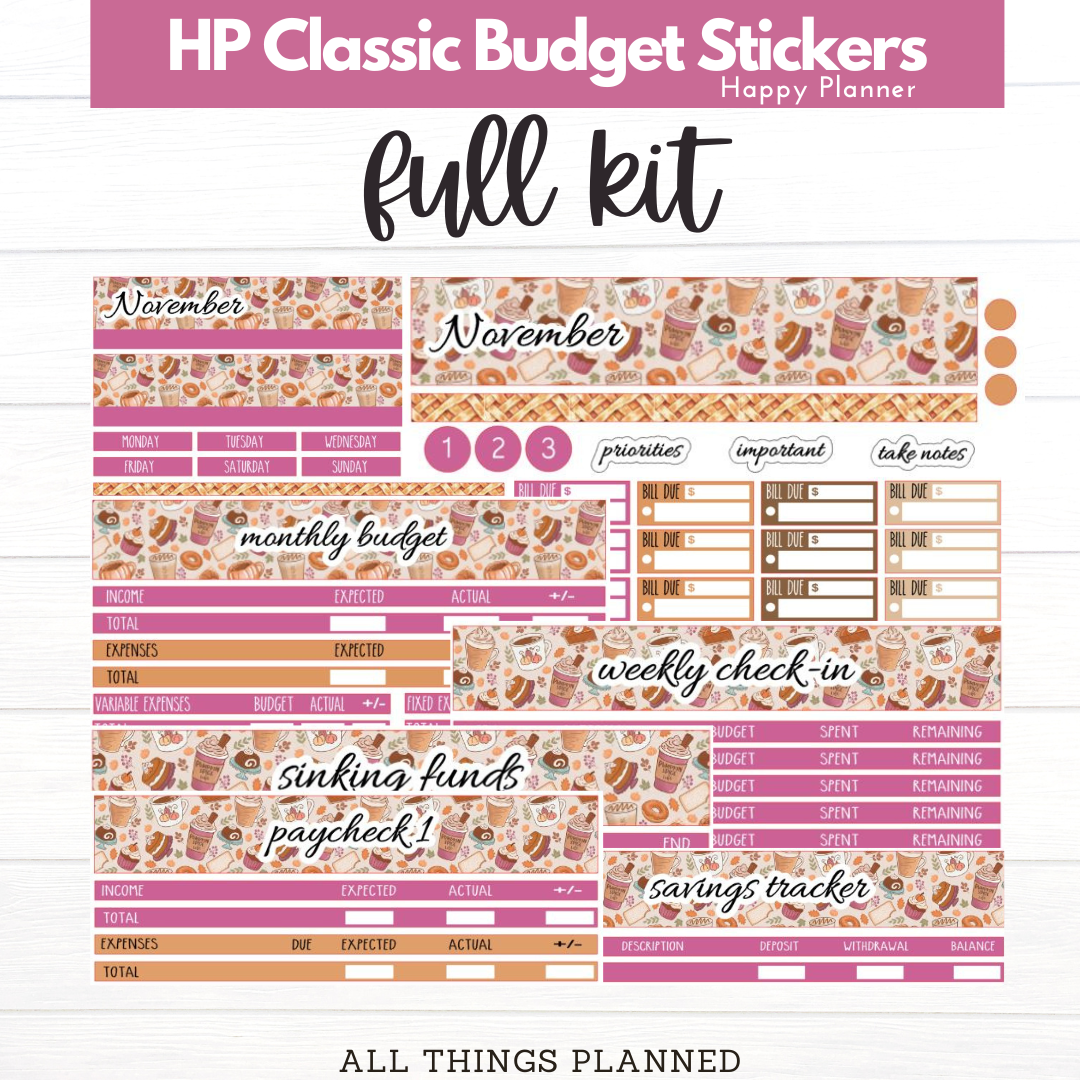 Classic Nov (Thanksgiving) Budget Kit BUNDLE