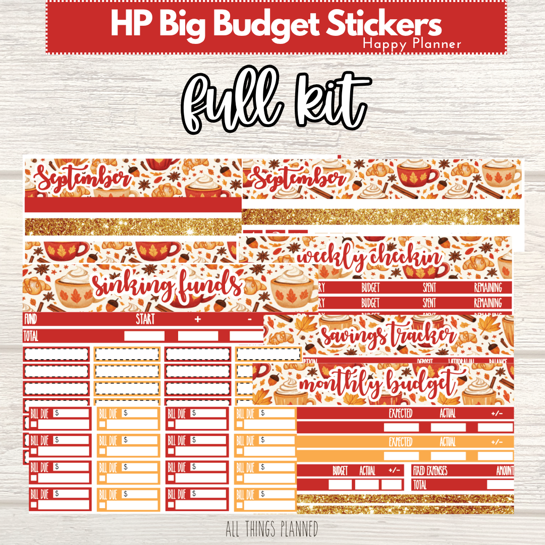 HP Big Sept. (Fall Latte) FULL Budget Kit BUNDLE