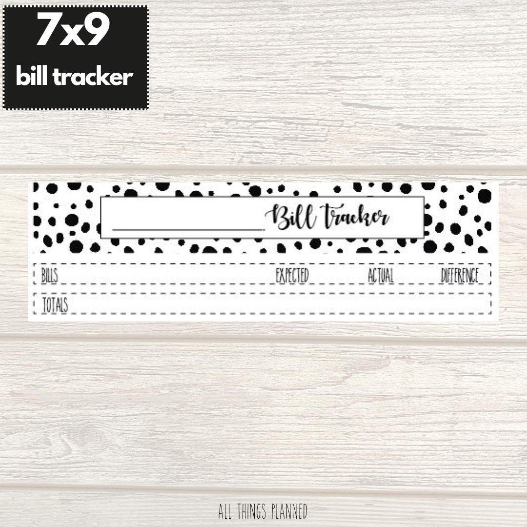 7x9 | Classic | Bill Tracker
