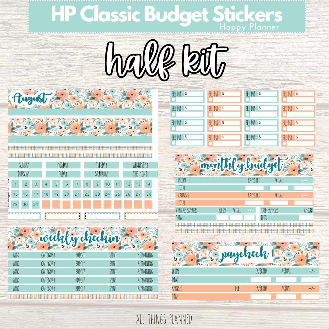 Classic Aug. (Summer Bloom) HALF Budget Kit BUNDLE
