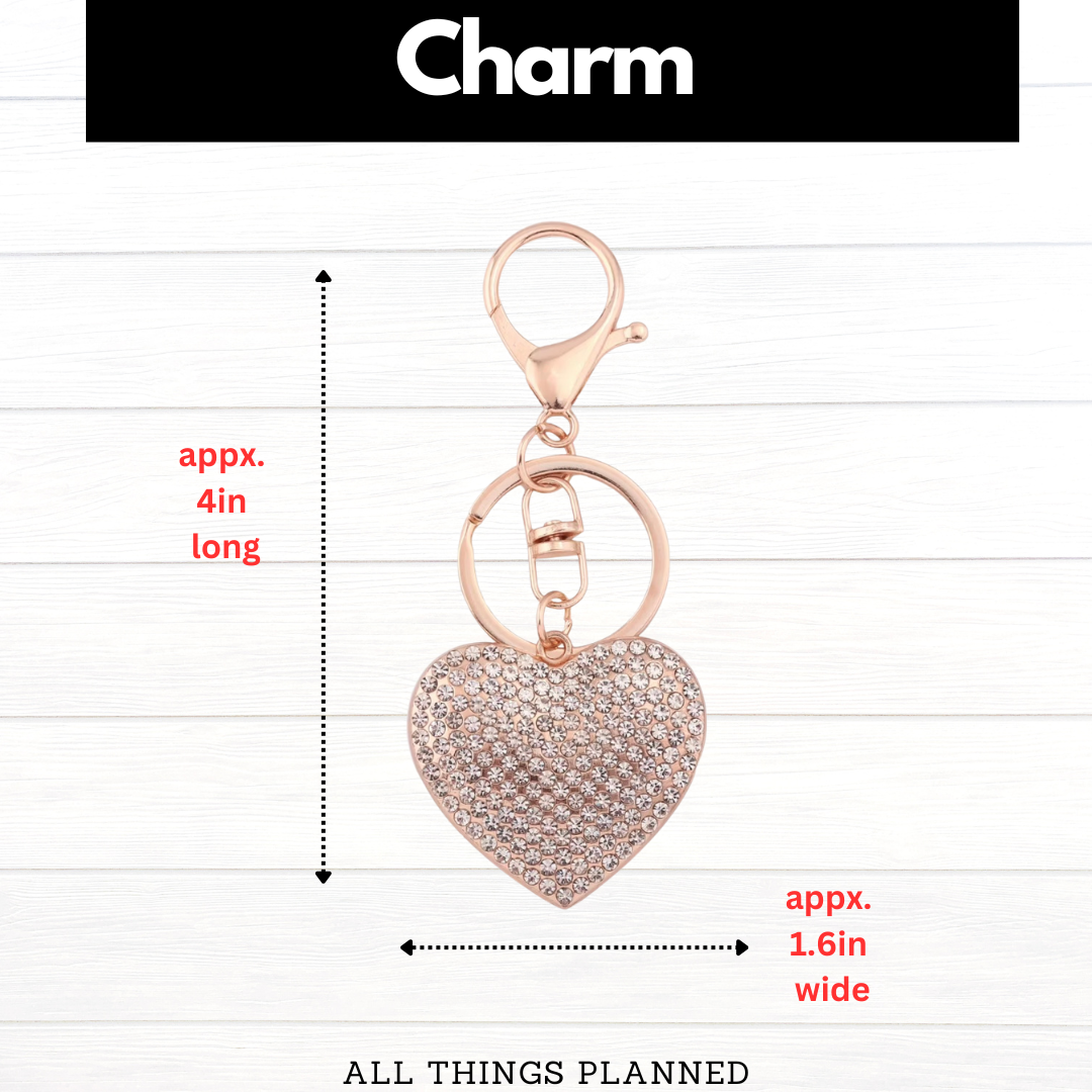 White Heart Charm