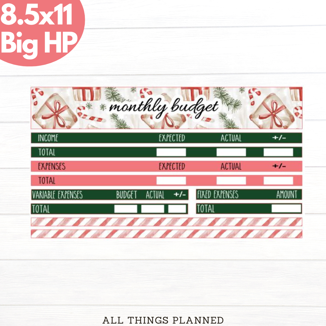 8.5x11 | Big | Dec (Christmas Presents) Budget Kit