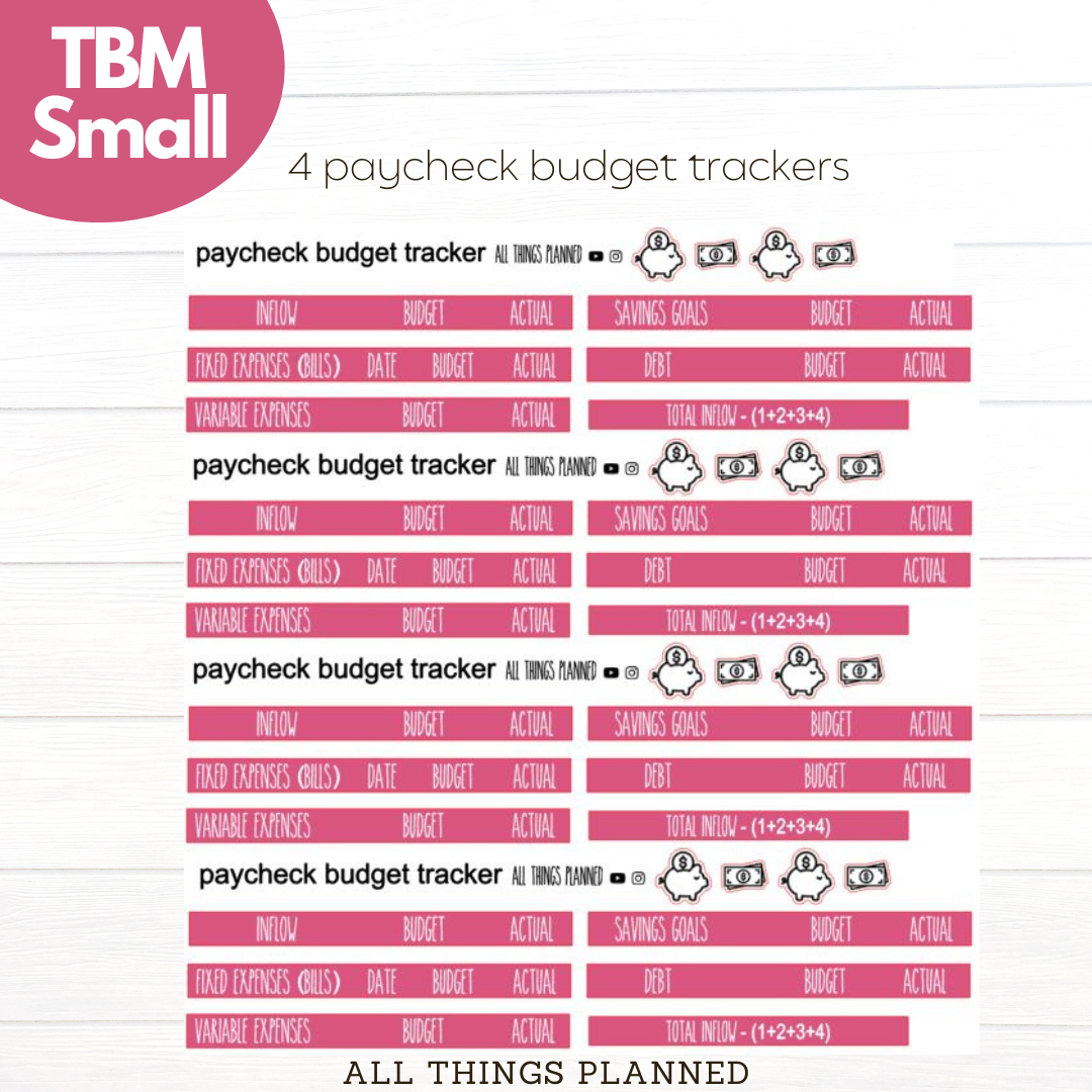 Small July (Deep Tropics) Paycheck Budget Trackers