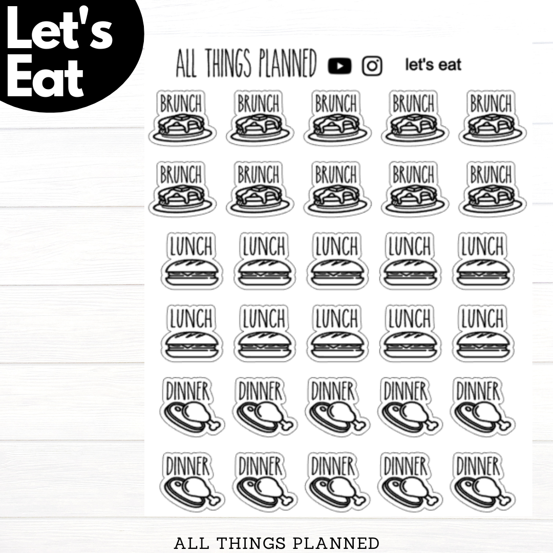 Let's Eat Stickers