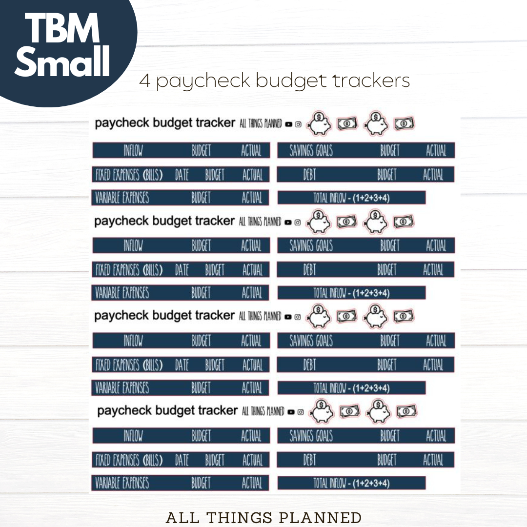 Small Nov (Fall Cottage) Paycheck Budget Trackers