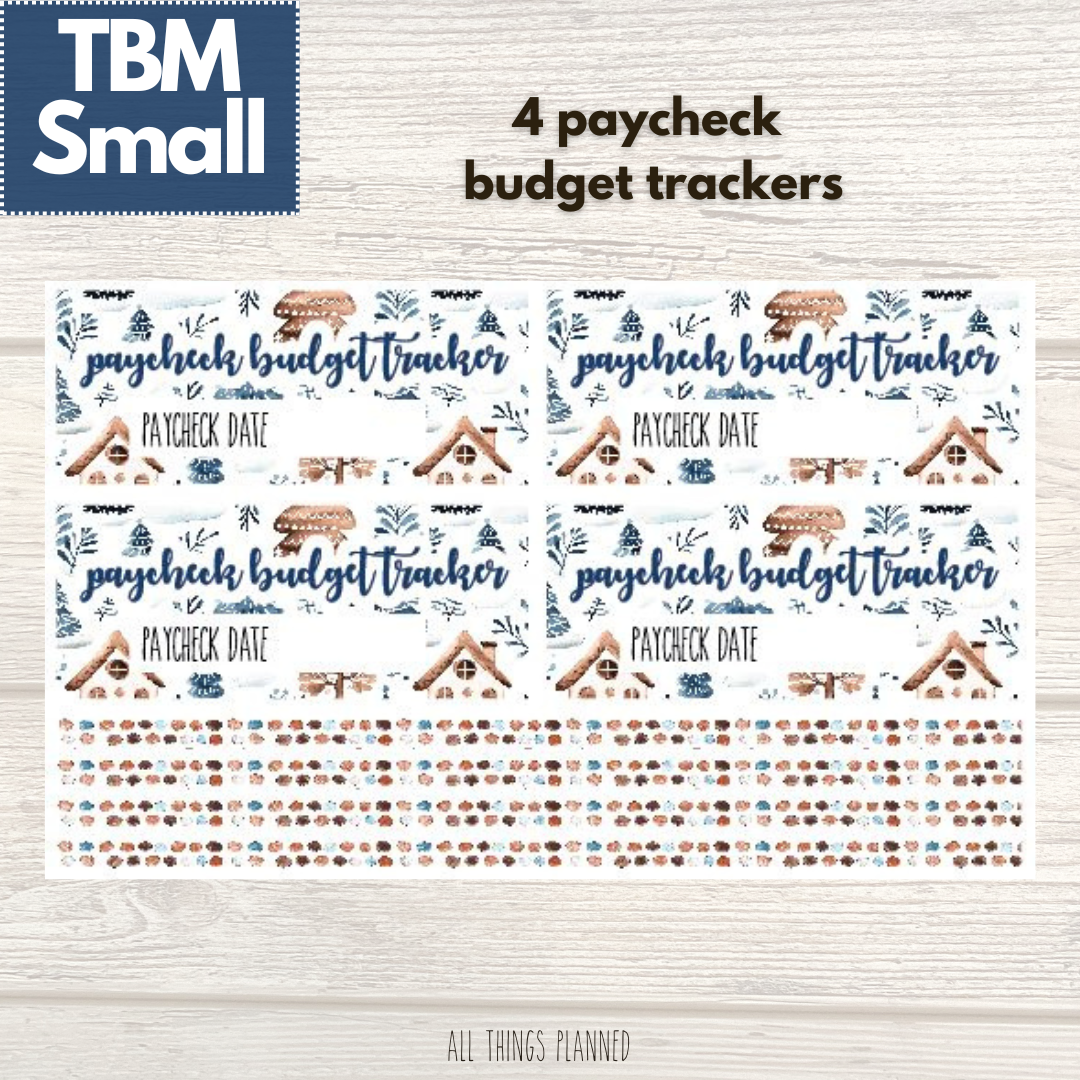 Small Jan. (Wonderland) Paycheck Budget Trackers