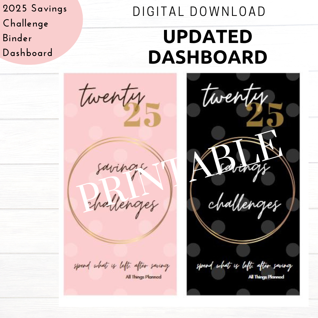 2025 PRINTABLE Dashboards