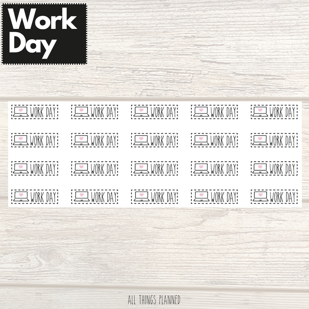 Work Day Stickers