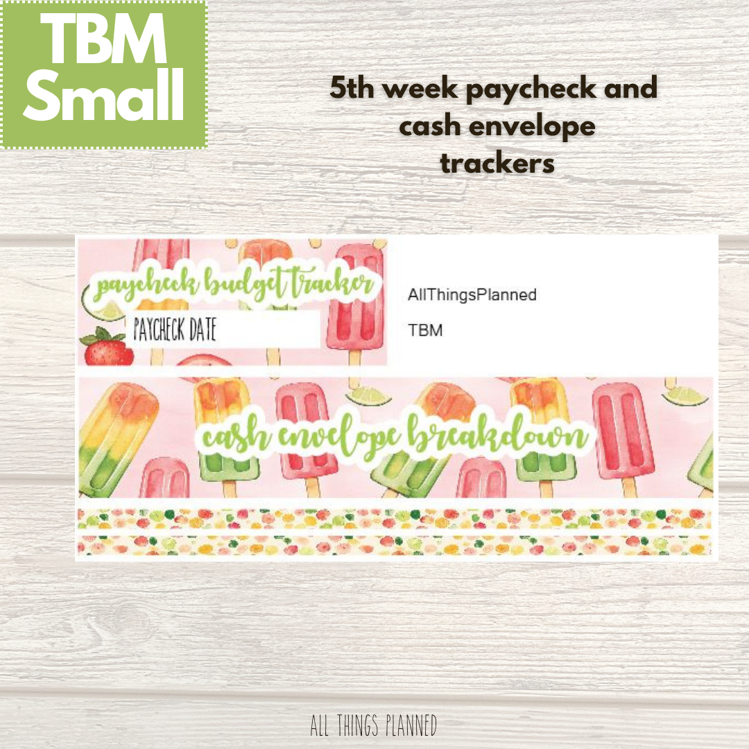 Small June (Popsicles) Week 5 Cash Envelope + Paycheck Budget