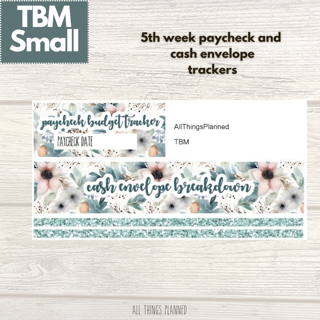 Small Feb. (Winter Florals) Week 5 Cash Envelope + Paycheck Budget