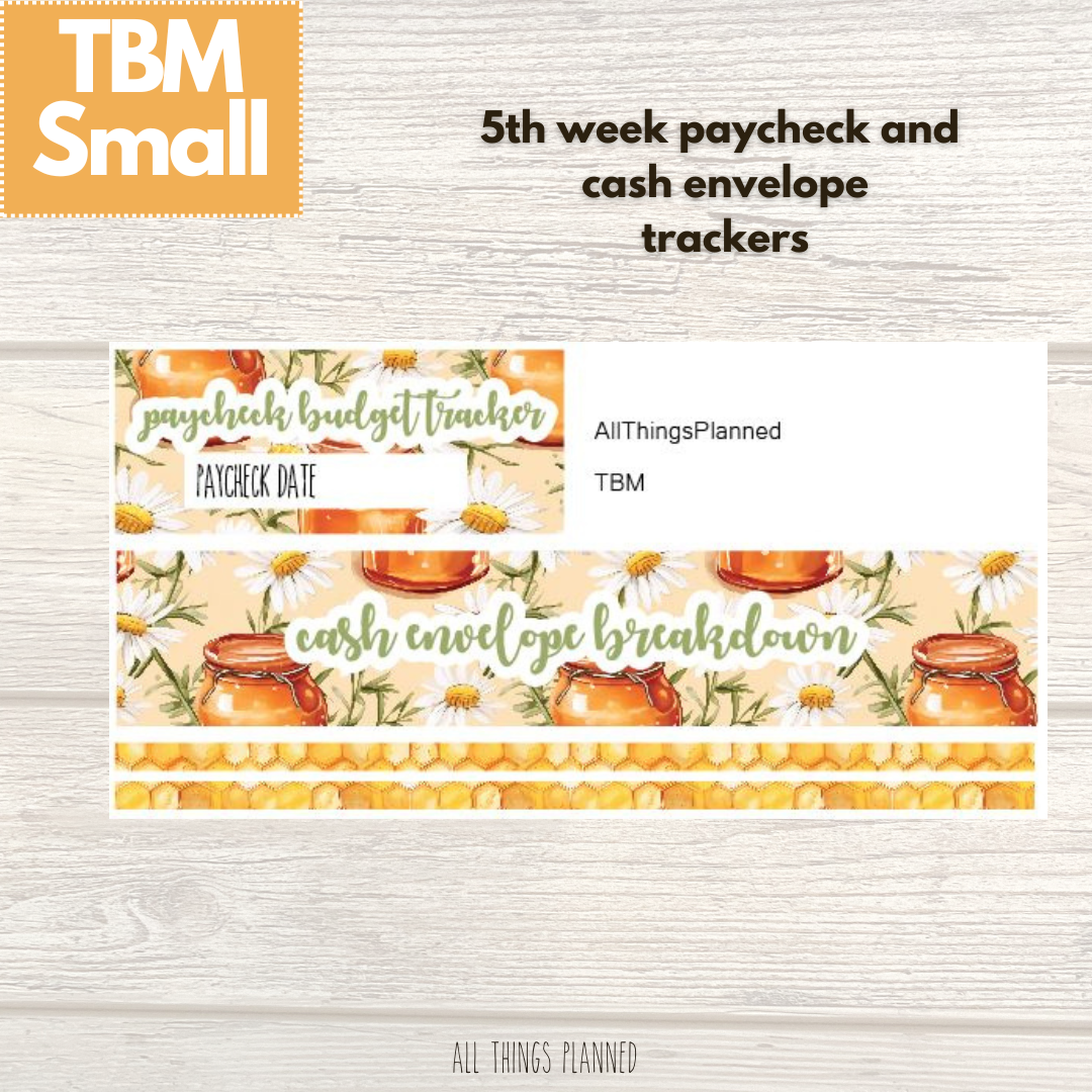 Small Mar. (Honey Jar) Week 5 Cash Envelope + Paycheck Budget