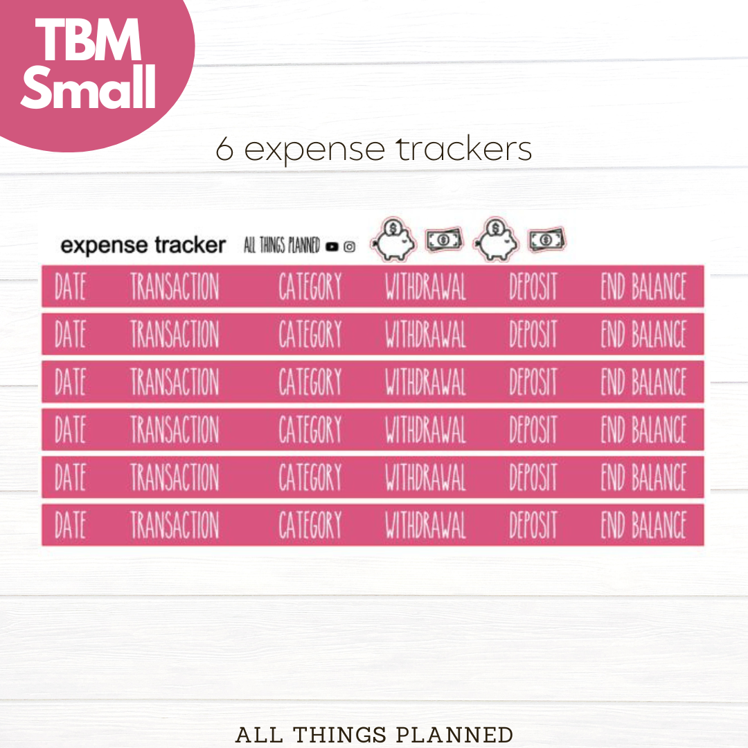 Small July (Deep Tropics) Expense Trackers