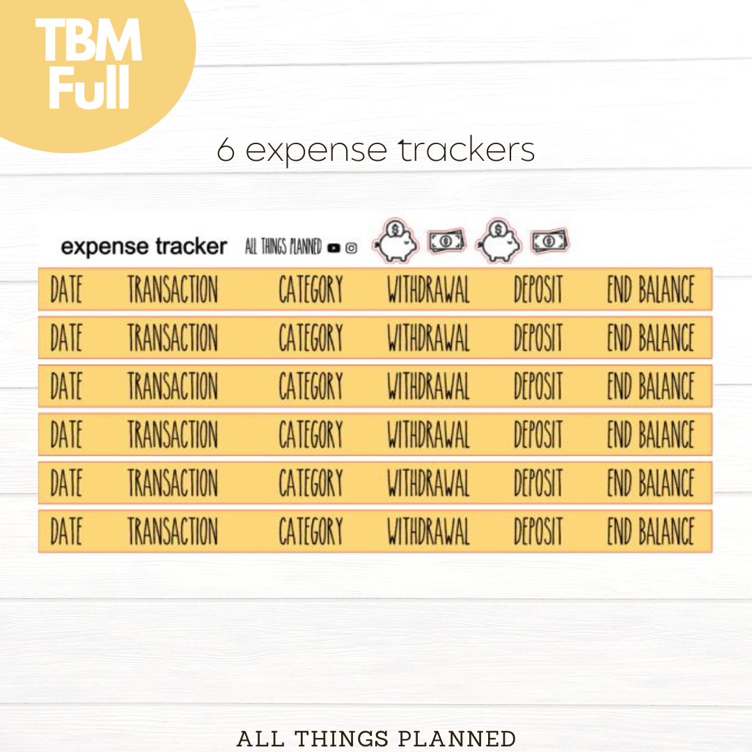 Full Aug (Sunflower) Expense Trackers