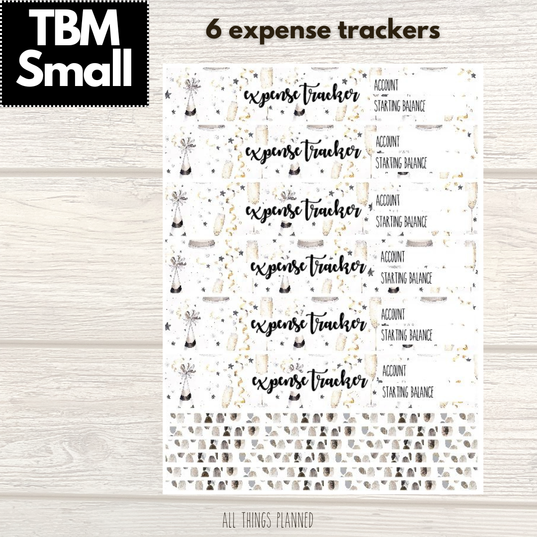 Small Jan. (New Year) Expense Trackers