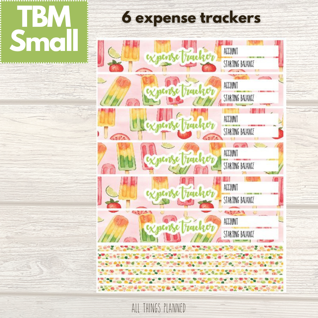 Small June (Popsicles) Expense Trackers