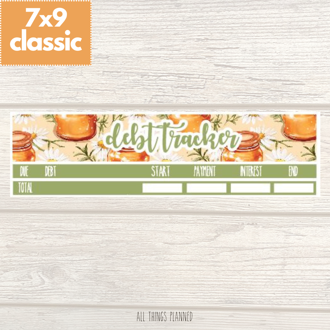7x9 | Classic | Mar. (Honey Jar) Debt Tracker